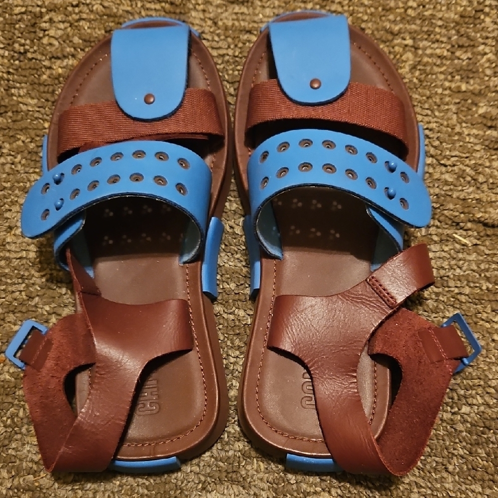 Camper Women's Blue and Brown Sandals